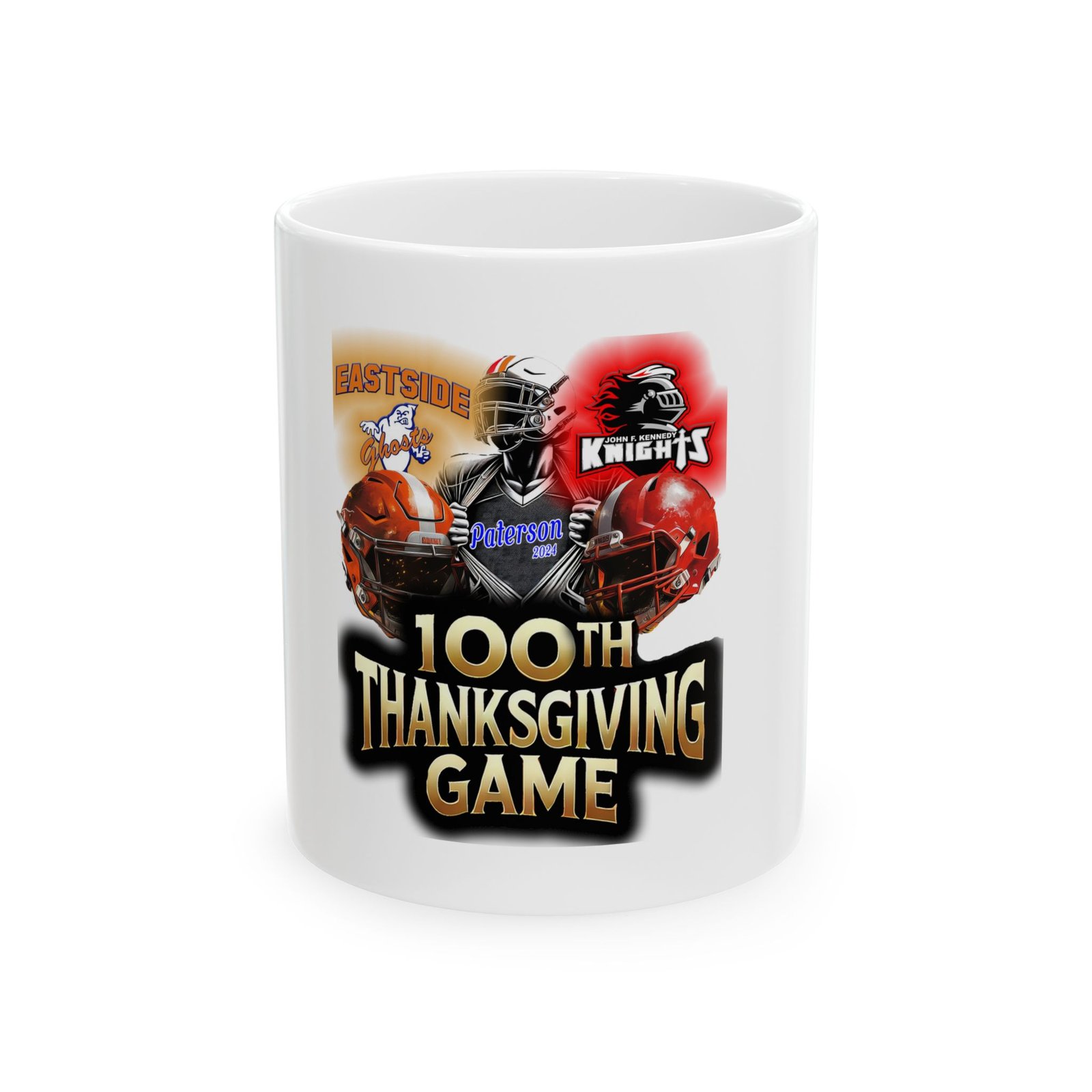 East vs Kennedy 100th Thanksgving Game Ceramic Mug, (11oz,